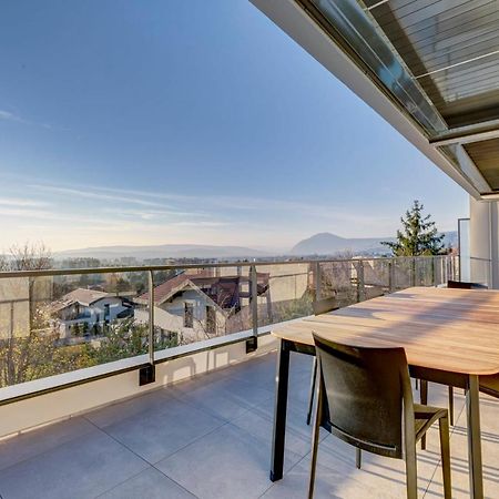 Serenity - 3 Bedroom Top Floor Apartment Parking & Lake View Terrace Annecy Kültér fotó